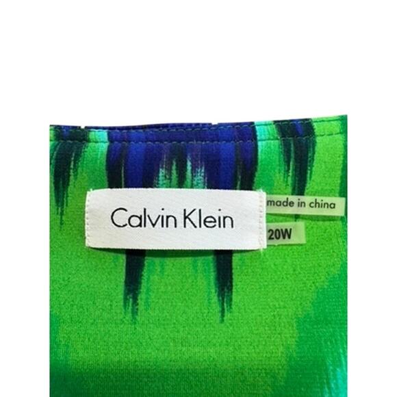 NWT!"CALVIN KLEIN" Aztec Sundress SZ 20W Soft Boho Hippie Missing Belt See Image - Picture 5 of 15